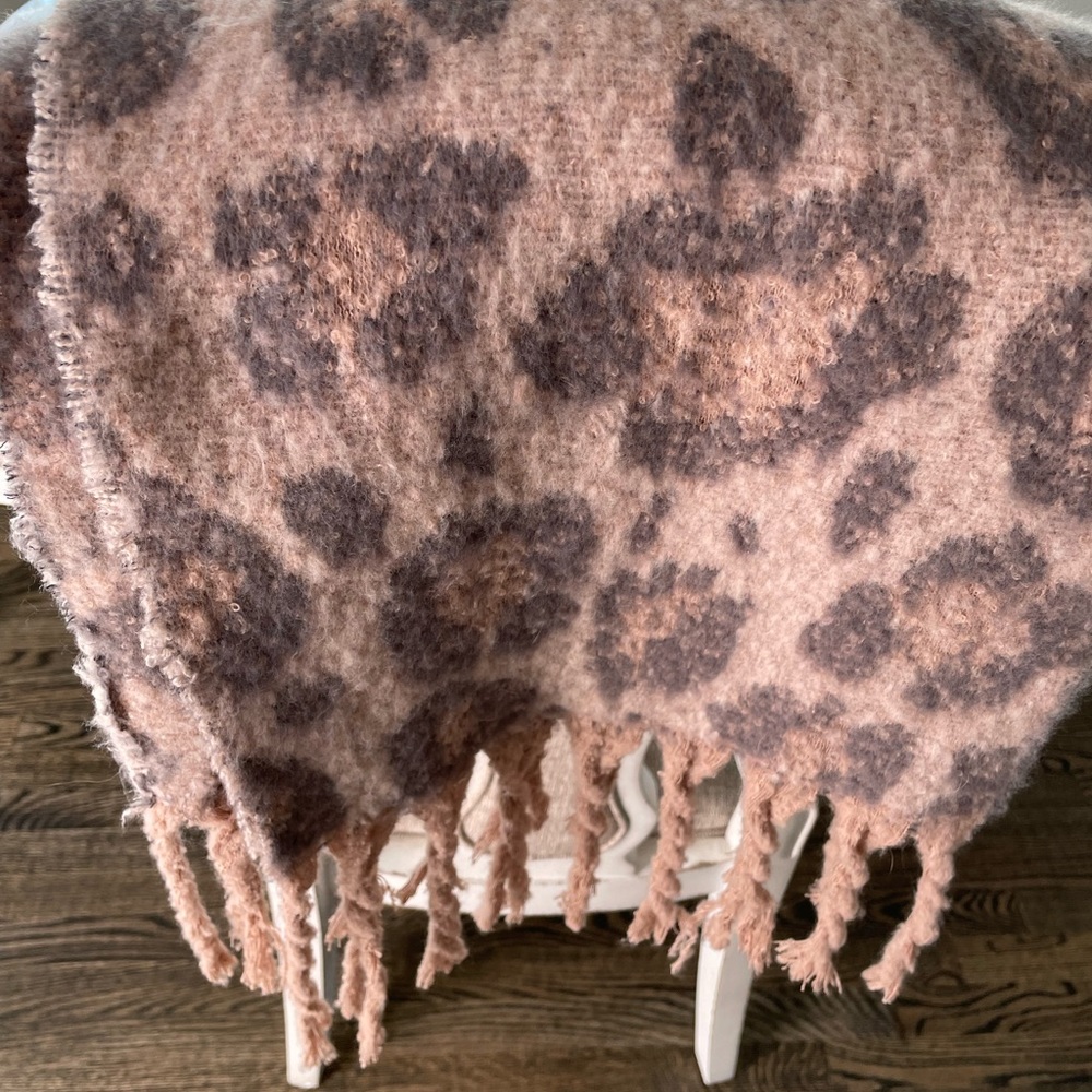 Muted leopard scarf